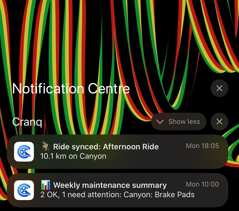 Real Cranq iOS notifications